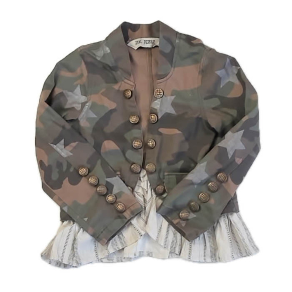 Jak & Peppar Girls Green Camo Jacket size: 7 Years